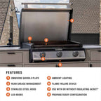 28" Drop-in Griddle with Hood