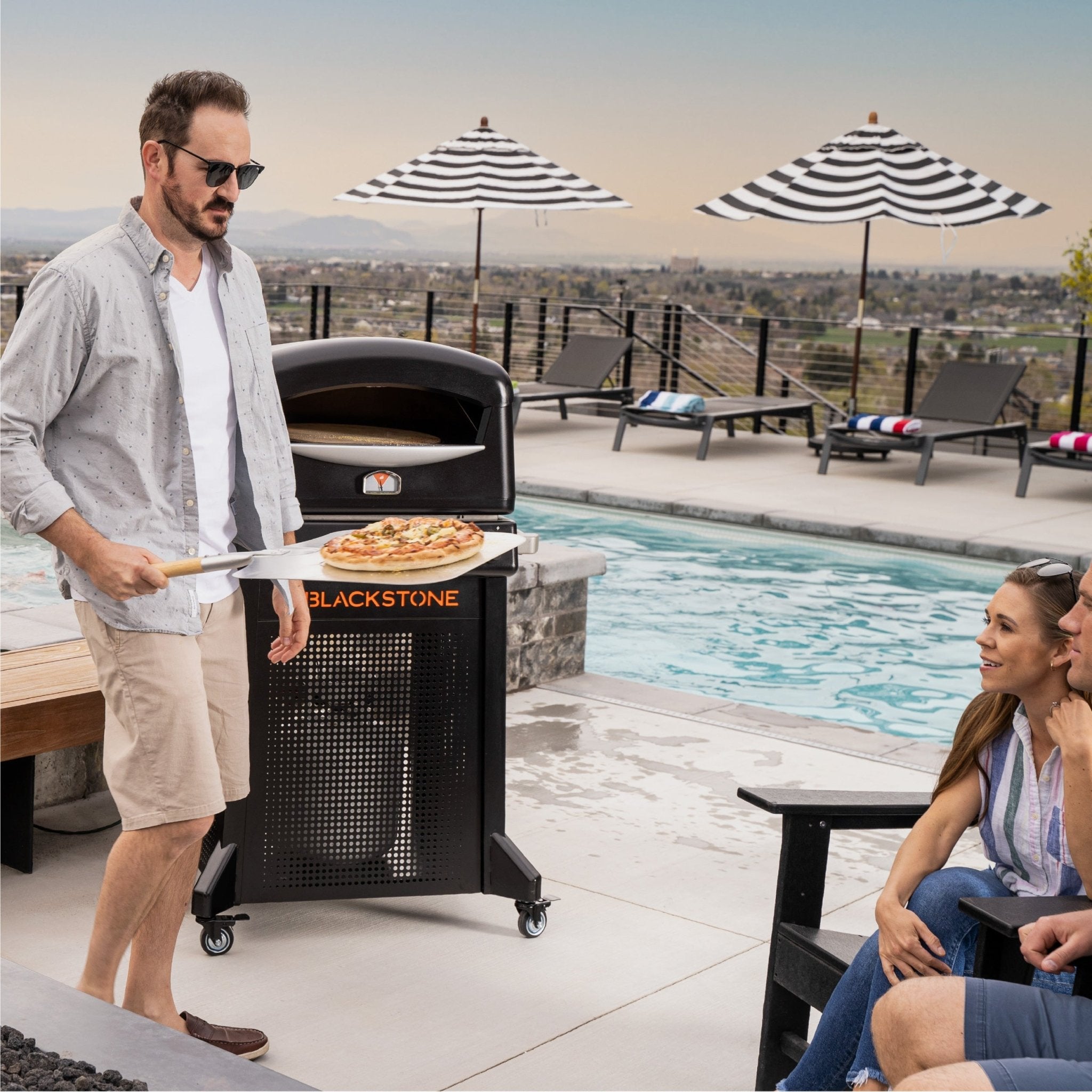 Pizza Oven with Mobile Cart